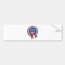Blue Ribbon blanco rojo Etiqueta De Parachoque