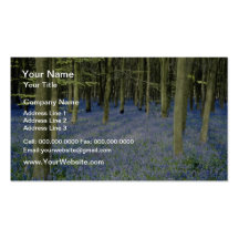 Bluebell Axford cercano de madera, Wiltshire, Ingl Plantilla De Tarjeta De Negocio