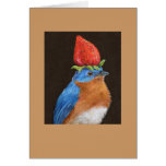 bluebird con la tarjeta de la fresa
