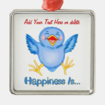 Bluebird de la felicidad - personalizar ornamento para reyes magos