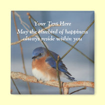 Bluebird del imán inspirado de la felicidad imanes