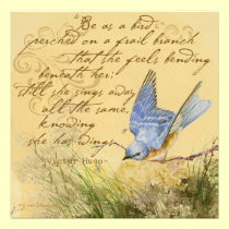 Bluebird en una cita de Hugo de la rama invitaciones