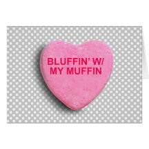 BLUFFIN CON MI CORAZÓN DEL CARAMELO DEL MOLLETE TARJETAS
