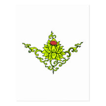 Blumen chinesisch chinese flowers postkarte