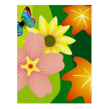 Blumen flowers postkarte