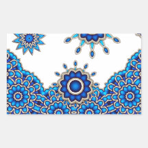 Blumen Mandala Motiv Aufkleber