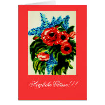 "Blumen" Vorlage von Orginalbild von E.Borowski Karte