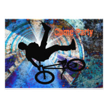 BMX en un túnel del Grunge Invitaciones Personales