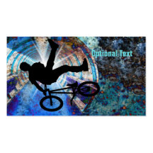 BMX en un túnel del Grunge Plantilla De Tarjeta De Visita