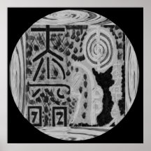 BNW B&W ReikiHealingArt Poster