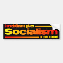 BO da a socialismo una mala fama Pegatina De Parachoque