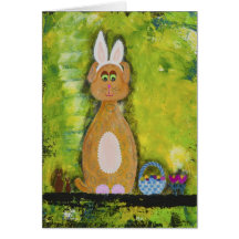 Bob, el conejito de pascua manchado felicitaciones
