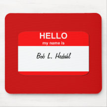 Bob L. Hedahl (muñeca de la bobble-cabeza) Tapetes De Ratones