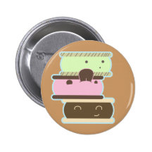 Bocadillos felices del helado pins