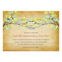 Boda anudado rústico del árbol de amor del vintage anuncios  