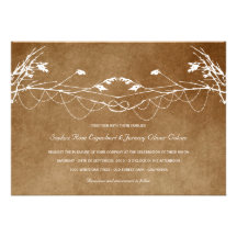 Boda anudado vintage de la naturaleza del árbol de invitacion personal 