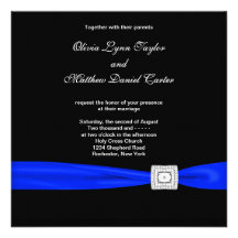 Boda azul real del negro azul anuncio personalizado