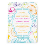 Boda brillante del modelo de la bicicleta del vint invitaciones personales 