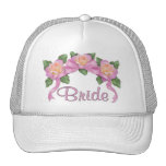 Boda color de rosa de la cinta - novia gorra