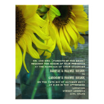 Boda de la caída de Barnwood de los girasoles del  Anuncio