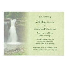 Boda de la cascada comunicado personalizado