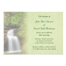 Boda de la cascada comunicado personalizado