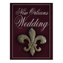 Boda de la flor de lis de New Orleans Tarjeta Postal