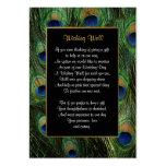 Boda de la pluma del pavo real - deseando bien plantillas de tarjetas personales