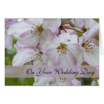 Boda de los flores segundos de Apple de cangrejo Tarjeton