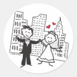 Boda de NY Etiqueta Redonda