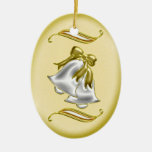 Boda de oro ornamento de navidad