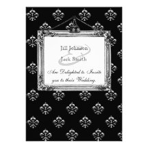 Boda (de plata) metálico de la flor de lis anuncios  
