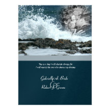 Boda de playa costero comunicados personalizados