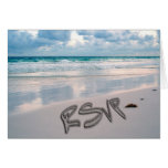 Boda de playa de la puesta del sol RSVP Felicitaciones