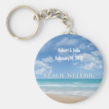 Boda de playa (personalizable) llavero