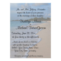 Boda de playa romántico especial invitacion personal 