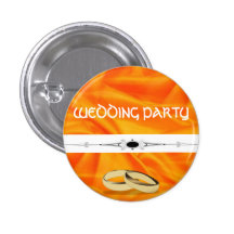 Boda de seda anaranjado profundo pin