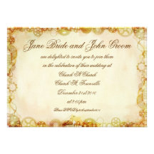 Boda de Steampunk, invitación