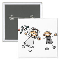Boda del dibujo animado pin