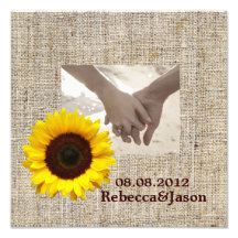 boda del girasol del amarillo de la arpillera del  fotografias
