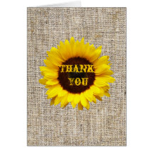 boda del girasol del amarillo de la arpillera del  felicitaciones