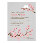 Boda del jardín de la flor de cerezo invitaciones personalizada