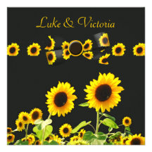 Boda del jardín del girasol en negro anuncios  