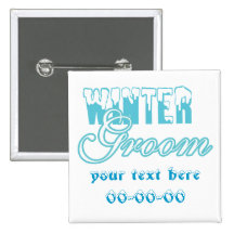 Boda del novio del invierno pins