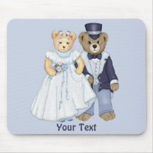 Boda del oso de peluche - personalizar tapetes de ratón