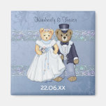 Boda del oso de peluche - personalizar iman