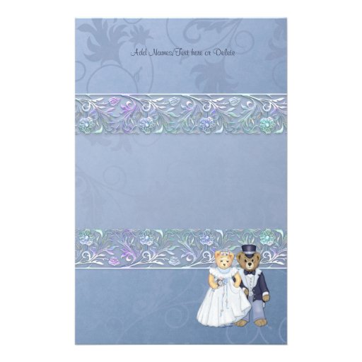Boda del oso de peluche - personalizar papelería de diseño