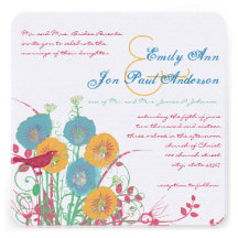 Boda del pájaro de la flor salvaje de la frambuesa anuncio personalizado