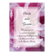 Boda del Peony/invitación rosadas de la fuga