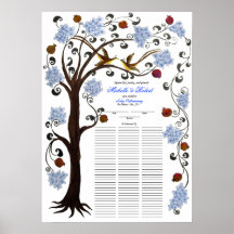 boda del Quaker de 100 huéspedes - árbol de la vid Posters